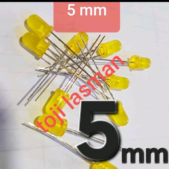 lampu led kuning 5mm 5 mm pilot indikator 3v f5 yellow
