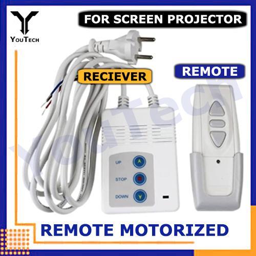 Receiver + Remote Screen Projector Motorize
