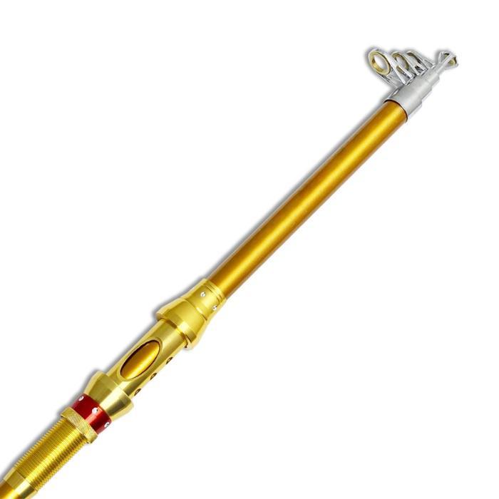 Joran Pancing Antena Telescopic Gold Joran Portable High Carbon Joran Laut Teleskopik Kuat Besi