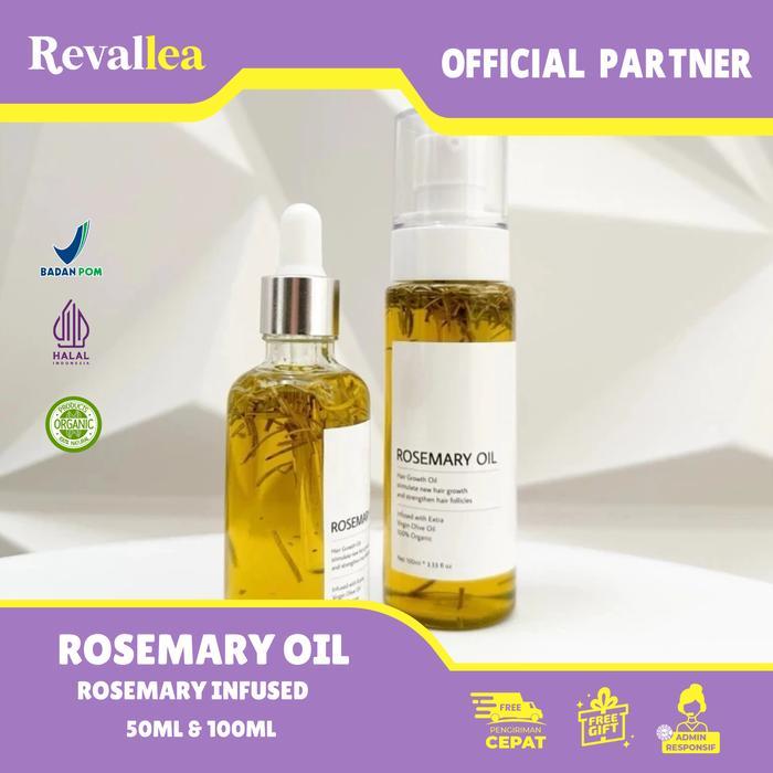 NEW INFUSED ROSEMARY OIL 5 in 1 HERBS (FREE GIFT) Penumbuh Rambut Dan Solusi Rambut Rontok 50ML &