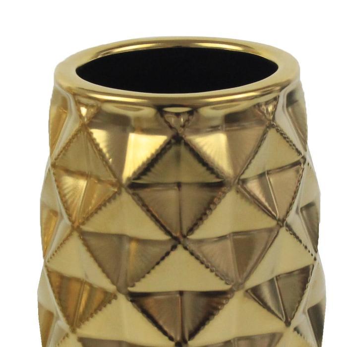 Informa Vas Keramik 20 Cm Origami 01Ks - Gold Pot Bunga Pajangan Dekorasi Ruangan Hiasan Meja Wadah