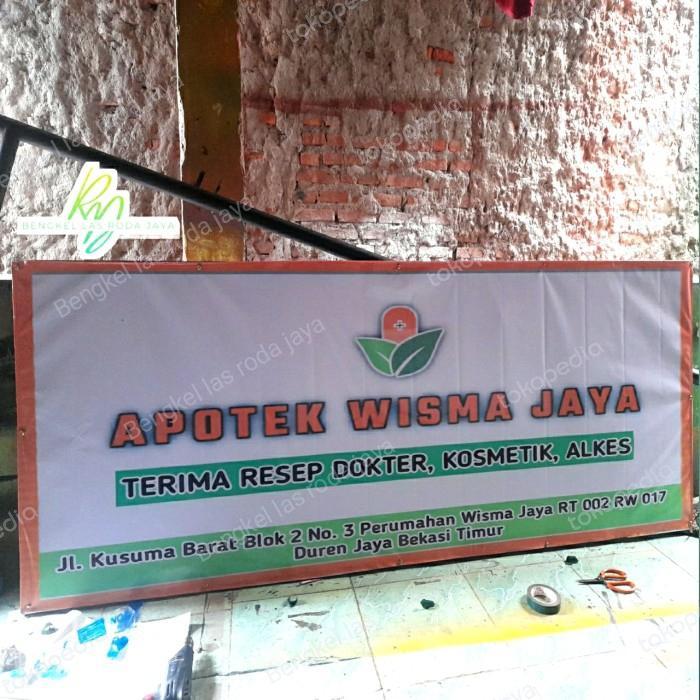 Plang Nama Toko Custom / Plang / Plang Apotek / Papan Nama / Spanduk Tbk