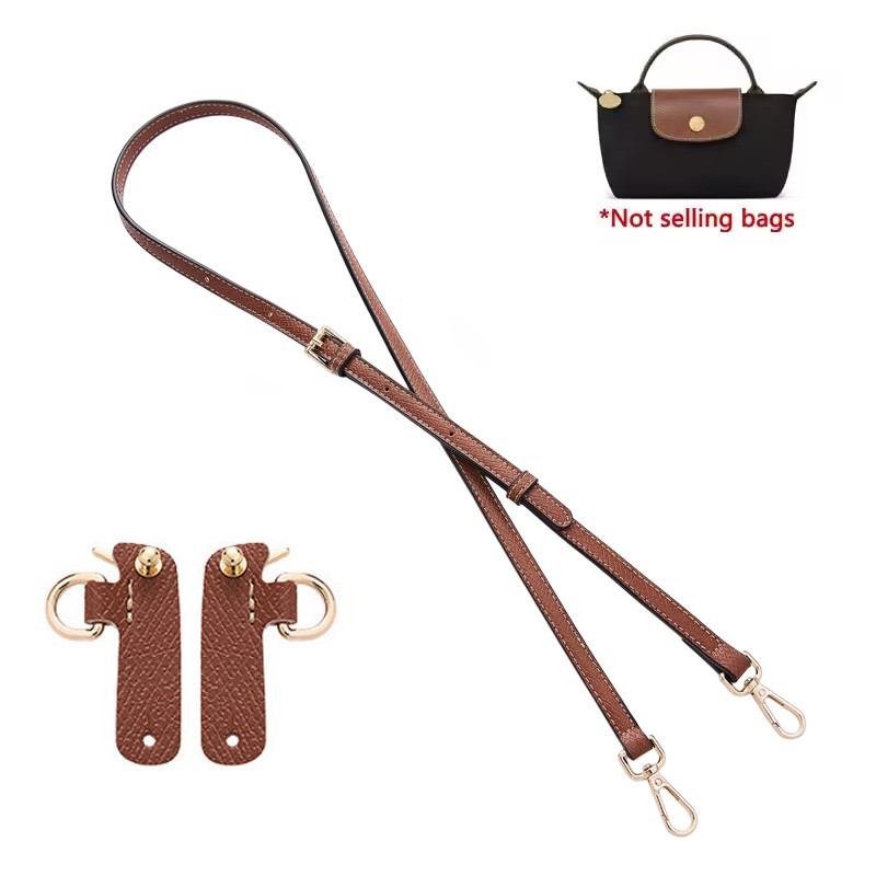Mini Bags Leather Shoulder Strap Kit Fit for Longchamp Mini Pouch Adjustable Crossbody Small Bag