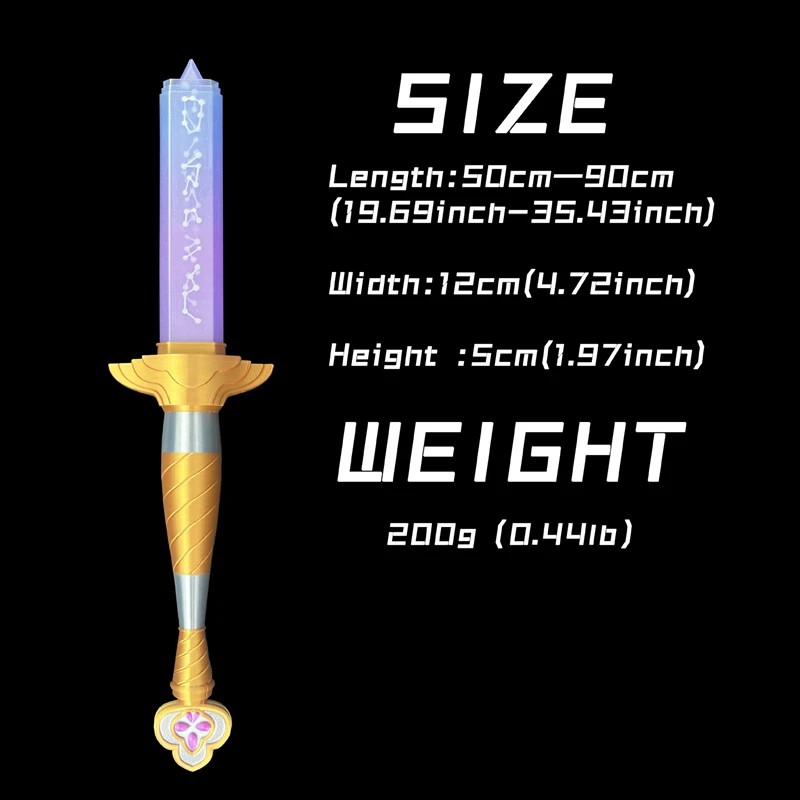 Kpop Rumi Telescopic Sword With Symbol Rune Hunters Sword Cosplay Prop Special Props For