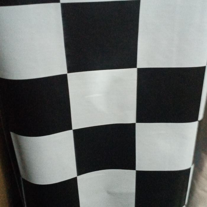 Karpet Plastik Vinyl untuk Lantai/Taplak meja Motif Catur per Roll