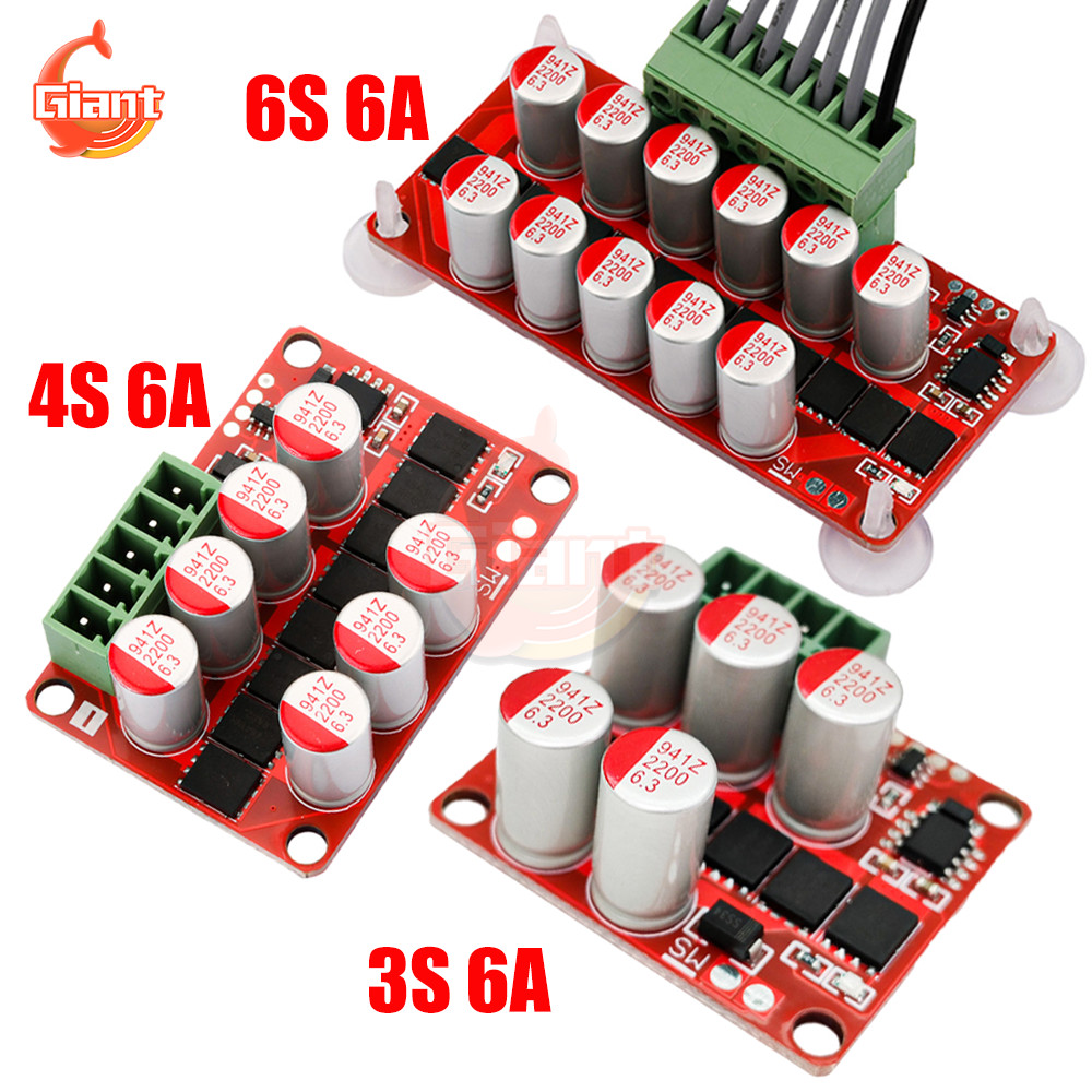 3S 4S 6S Lithium Battery Ative Equalization Board Mini Battery Quick Balance Board Battery Energy Eq