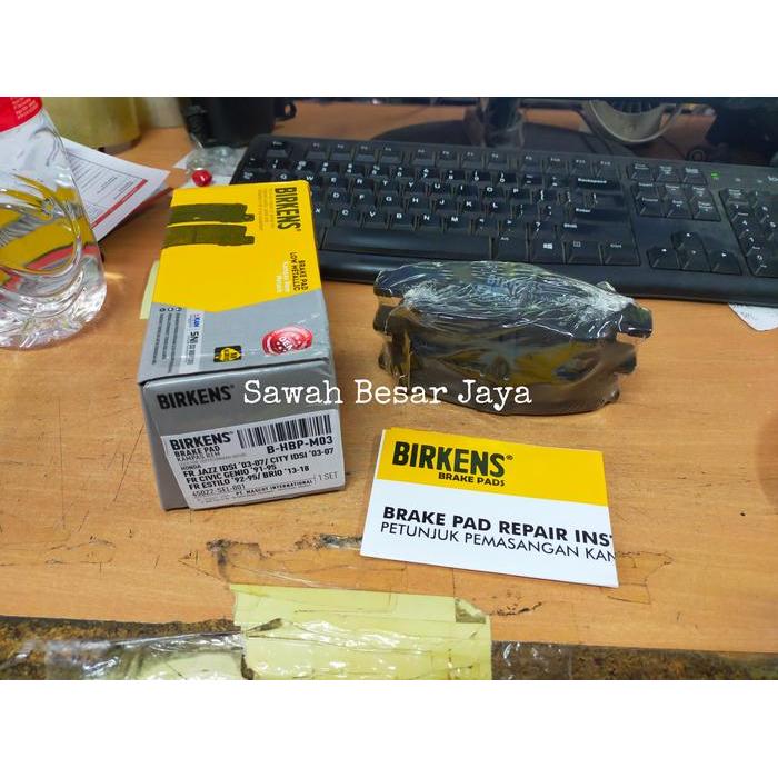 BRAKE PAD KAMPAS KANVAS REM RODA DEPAN HONDA JAZZ GD3 CITY GD8 IDSI VTEC 2003 2004 2005 2006 2007