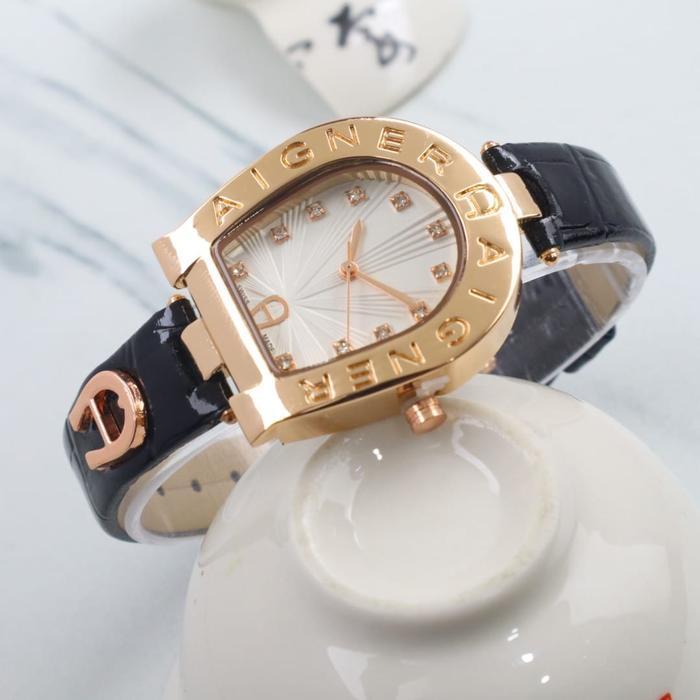 HOT SALE JAM TANGAN WANITA AIGNER VERONA NUOVO TALI KULIT CHASE STAINLESS WATER RESISTANT INCLUDE