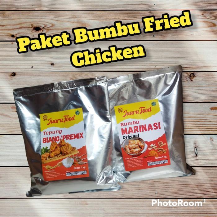 Paket Bumbu Fried Chicken (1Kg Tepung Biang + 1Kg Marinasi) Masakan Ayam Instan Pasti Ori