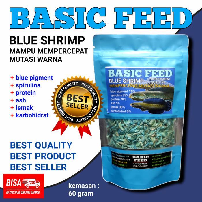 TERLARIS udang kering biru makanan ikan pakan ikan blue shrimps pulchra gratis ongkir