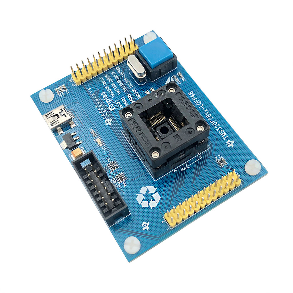 LQFP48 TMS320F28027 TMS320F28032 TMS320F28021 IC BURNING TEST ADAPTER SEAT SOCKET BENCH