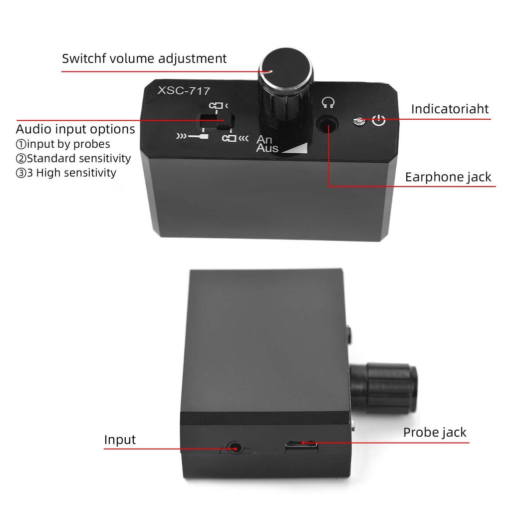 Cordless Water Leak Detector Construction Water Leakage Sensor Underground Water Pipe Leakage