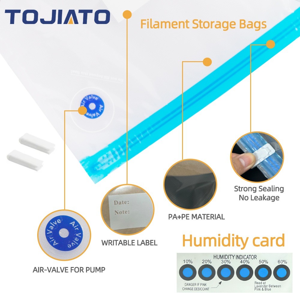 3D Printer Filament Storage Bag PLA ABS TPU Filament Vacuum Bag Filament Dryer Keep Dry Avoid