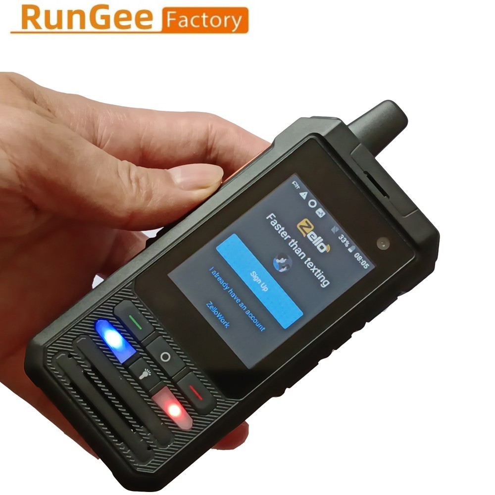 Zello PTT 5300mah Rungee F3 PTT POC Walkie Talkie 4G LTE CellPhone