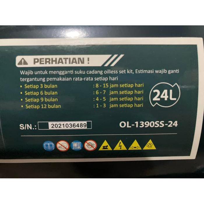Compressor Kompresor Oilless Silent High Speed 1,75Hp 30L Artix Hs1390 #Gratisongkir