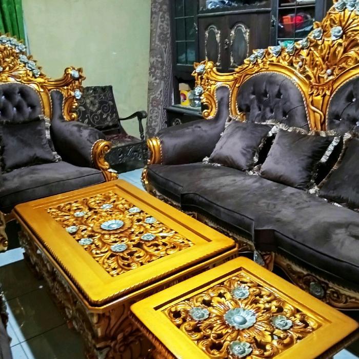 set kursi sofa sofa ukir furniture