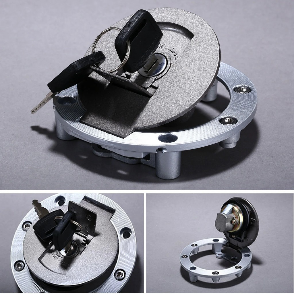 Motorcycle Aluminum Fuel Gas Tank Cap Cover Lock With Keys For Yamaha Fzr250 Fzr400 Fzr600 Fzr750