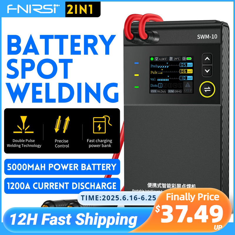 FNIRSI SWM-10 Portable Battery Spot Welder DIY Mini Welding Machine 18650 Battery Pack Welding Tool