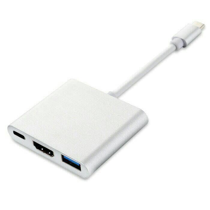 Konektor Converter Usb Type C To Hdmi Multiport New Macbook 12 13 2016