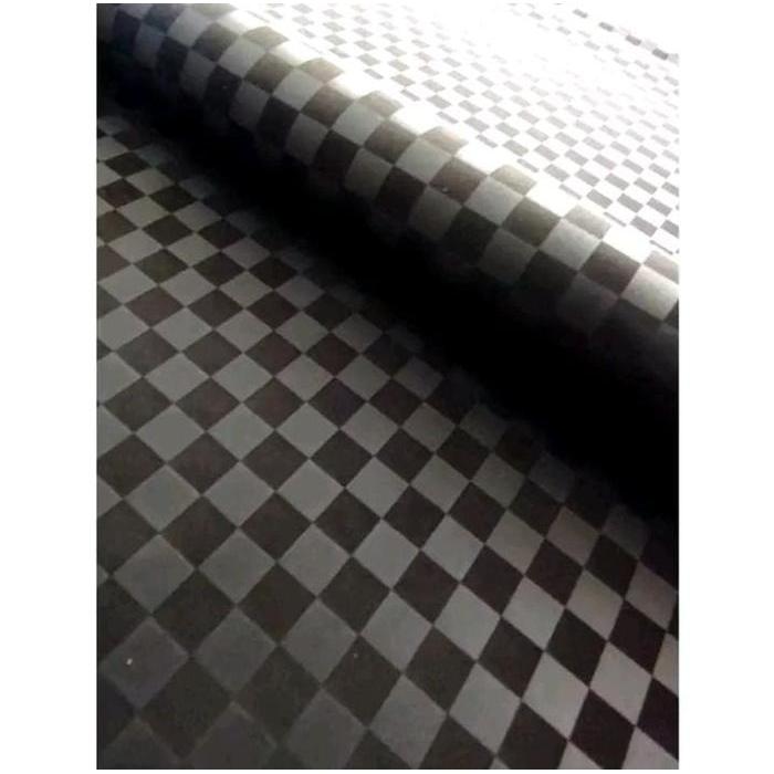 Promo  Kulit Sarung Jok Sb-Tech Motif Catur 3D Bahan Berkualiatas Kulit Kain Jok Motor Meteran