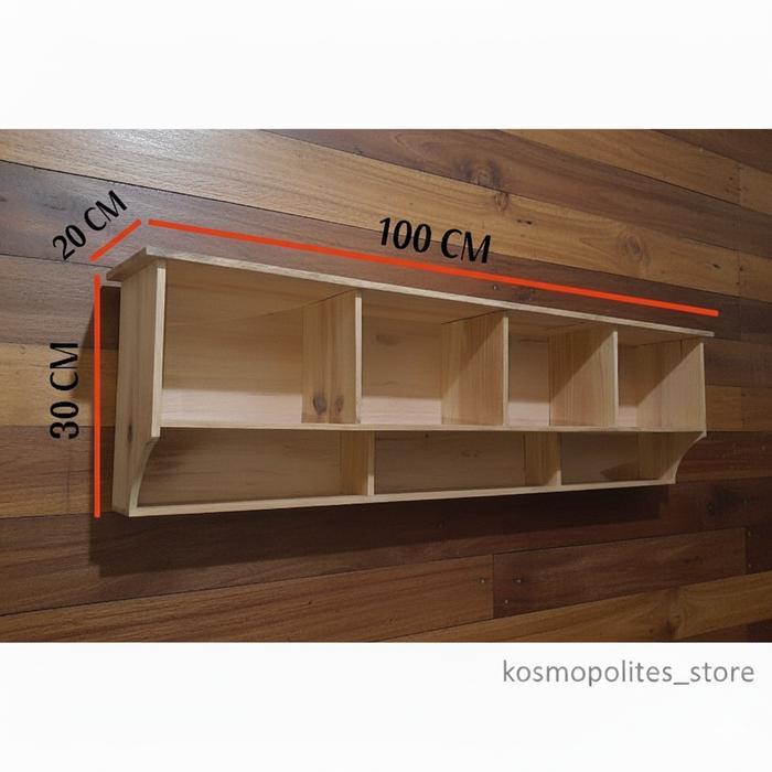 Kitchen Set / Rak Dapur / Lemari Gantung / Rak Gantung Atas / Rak Bumbu Besar Kayu Serbaguna Tbk