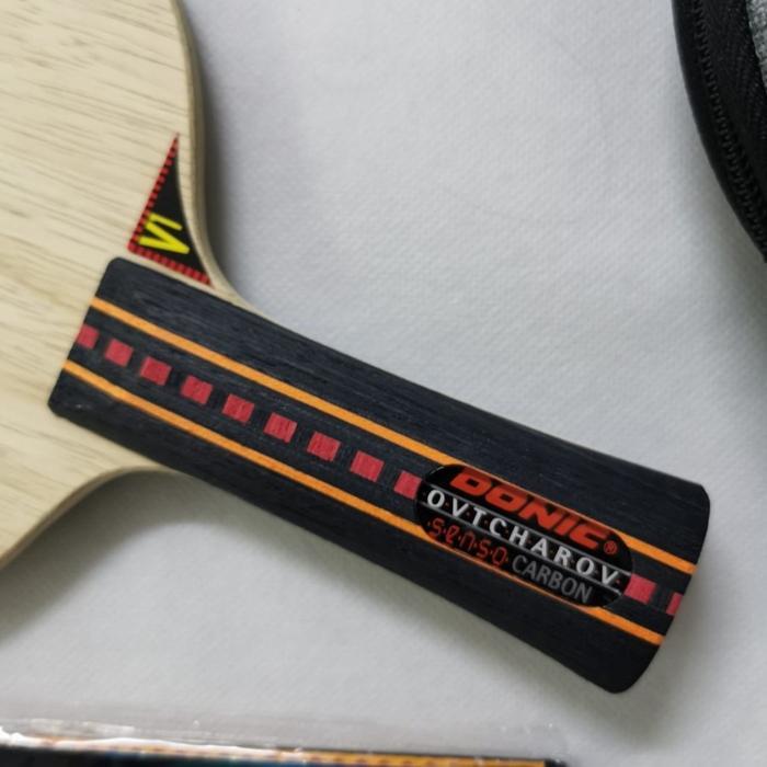 Paket Bat Pingpong Donic Original Senso carbon + Karet Donic Set