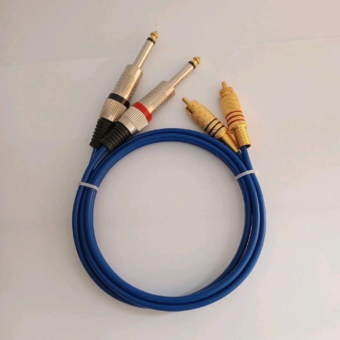 Kabel Audio Jack Rca 2 Ke Akai Mono 6,5Mm Kabel Jack Audio Rca 2 In 2 Kitani Terpercaya