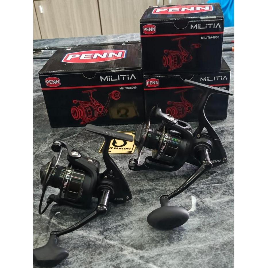 Terlaris Reel Penn Militia (4000 5000 6000 8000) 2026 Full Metal Body Ht-100 Drag System