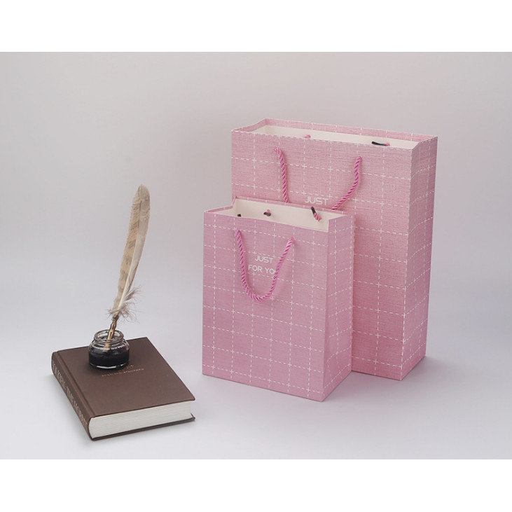 Custom printed reusable recycle gift shopping packaging flat handle brown kraft paper bags for super
