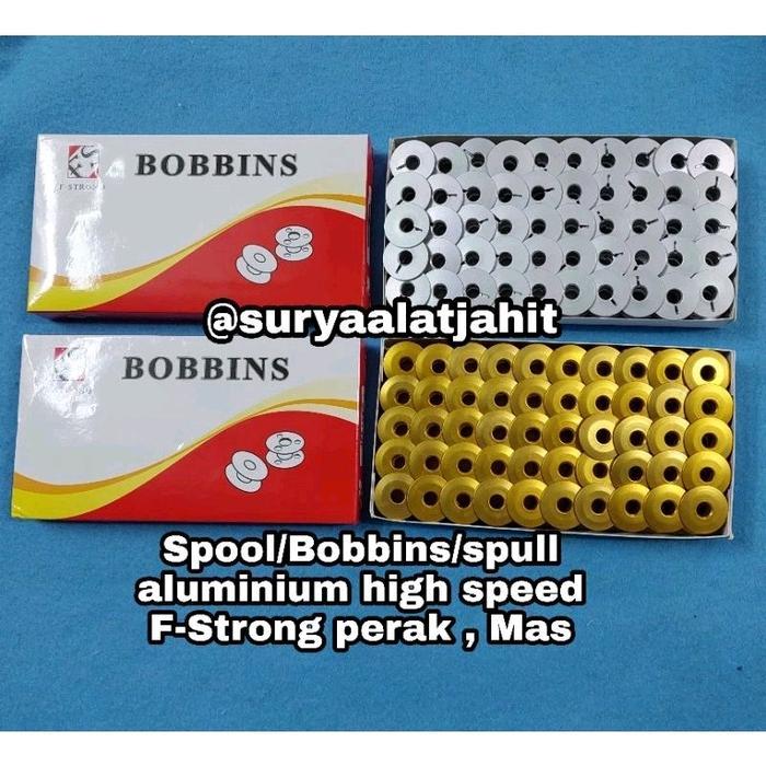 Spool Aluminium Hs F-Strong Perak/Mas/Wrn @100Pcs =Rp.150.000/Ktk