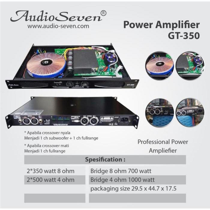 Power Amplifier Audio seven GT 350 original