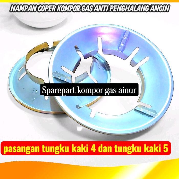 Tatakan Coper Anti Angin Dan Slip Untuk Tungku Rinnai Kaki 4 & Quantum Kaki 5 - Pelindung Kompor