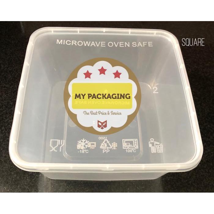 Thinwall Kiip Kotak Makan Microwave / Food Box / Wadah Plastik 1500Ml Pasti Ori