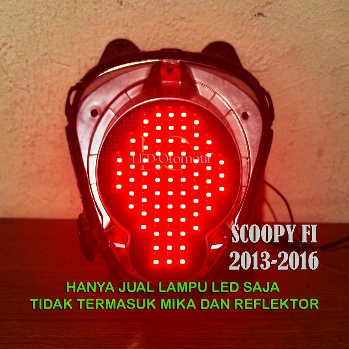 Diskon - Led Otomotif Stoplamp Scoopy Fi 2013-2016 Lampu Stop Running Honda Scoopy Fi Pemasangan