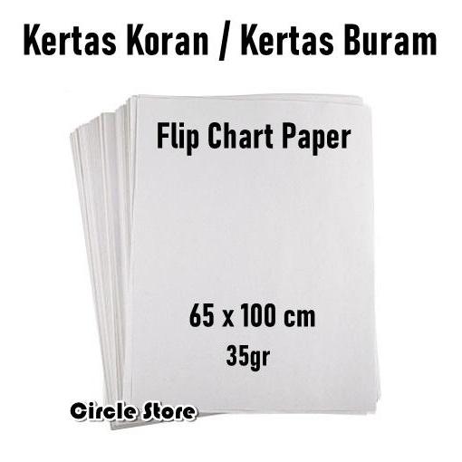 Kertas Koran / Kertas Buram / Flip Chart Paper 35 gr 65 x 100 cm