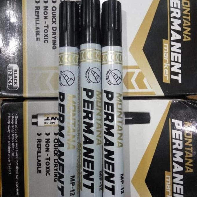 spidol hitam permanen - spidol besar montana