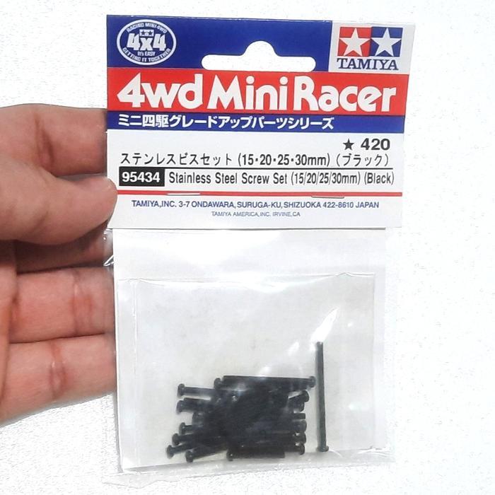 Tamiya 95434 Stainless Steel Screw Set 15/20/25/30mm Black