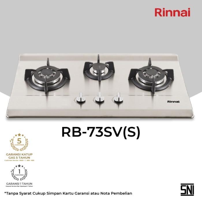 KOMPOR TANAM RINNAI 3TUNGKU STAINLESS RB-73SV(S) KOMPOR TANAM 3 TUNGKU RINNAI