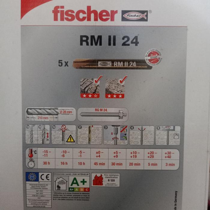 TERLARIS Chemical angkur m24 merk FISCHER kapsul chemical 24mm