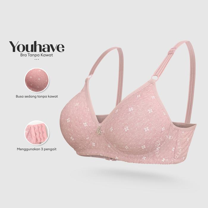 Tally - Bh Wanita Bra Wanita Busa Tipis Tanpa Kawat 100096