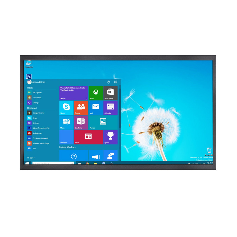 Factory Price 23.8 24 Inch FHD 4K 3840*2160 VESA Panel Mount Open Frame PCAP Touch Screen Monitor