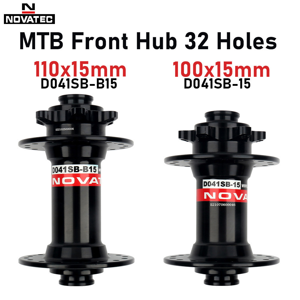 Novatec MTB Front Hub 32 Holes Thru 100x15mm Boost 110x15mm Mountain Bike Bearing Hub 32H Bicycle