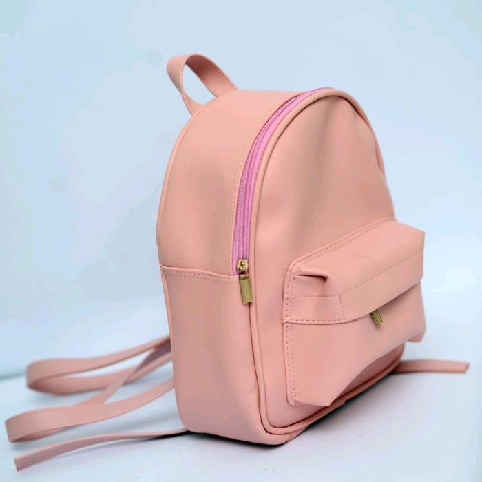 Tas ransel viral tas sekolah laki laki wanita mini elegan berkualitas Kulit Hitam