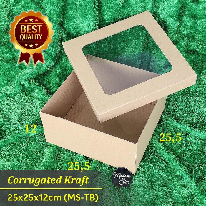 KOTAK KUE - CAKE BOX - DUS BOLU 25x25x12 (MS-TB)
