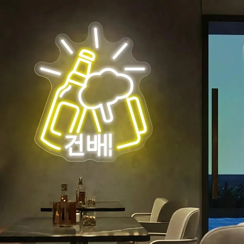 Korean SOJU Neon Sign Bar LED Neon Lights USB Business For Korea SOJU Bar Signs Pub Club Decoration