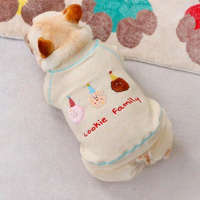 PROMO Littlepawty - Cookie Family Top Bigsize Baju Anjing Frenchie Bulldog Corgi Kaos Anabul Jantan