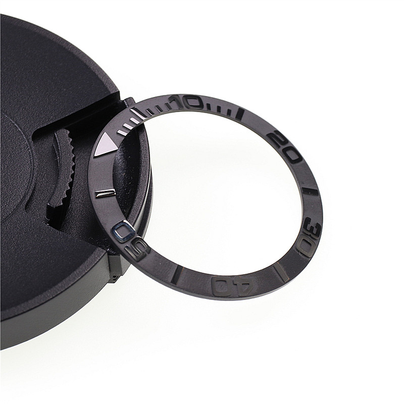 Black Matt Yacht-Master Ceramic Bezel Insert for MDV106-1A MDV106B-2A MDV106G Merlin Scale Ring