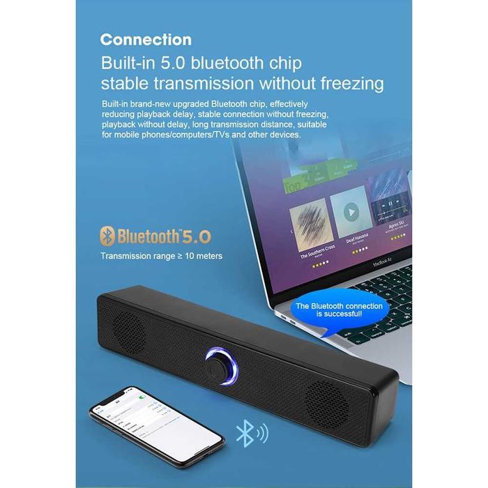 Soundbar Speaker Bluetooth Stereo Soundbar Home Theater Speaker Komputer USB bass pc Tv Speakers