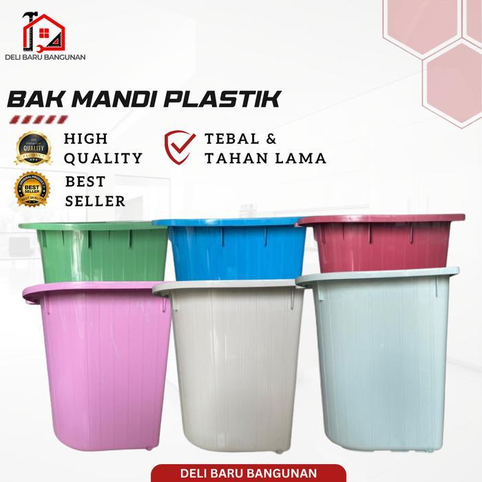 Bak Mandi Plastik Dengan Kotak Sabun Kapasitas Est 120 L
