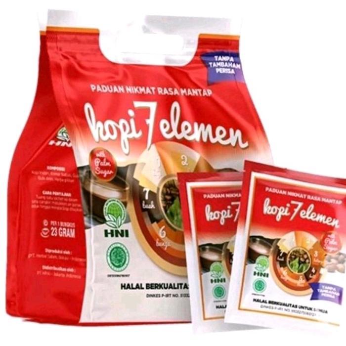 Terlaris Hni 7 Elemen ( Sevel ) Kopi Herbal Isi 20 Sachet Coffee Minuman -Gratisongkir